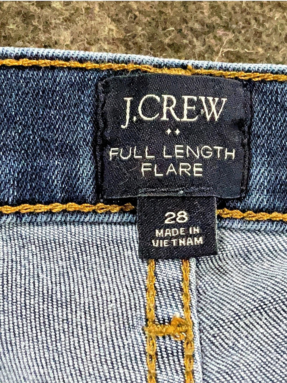 J.Crew Full Length Flare Jeans Blue Waist 28 Like New - Picture 7 of 8